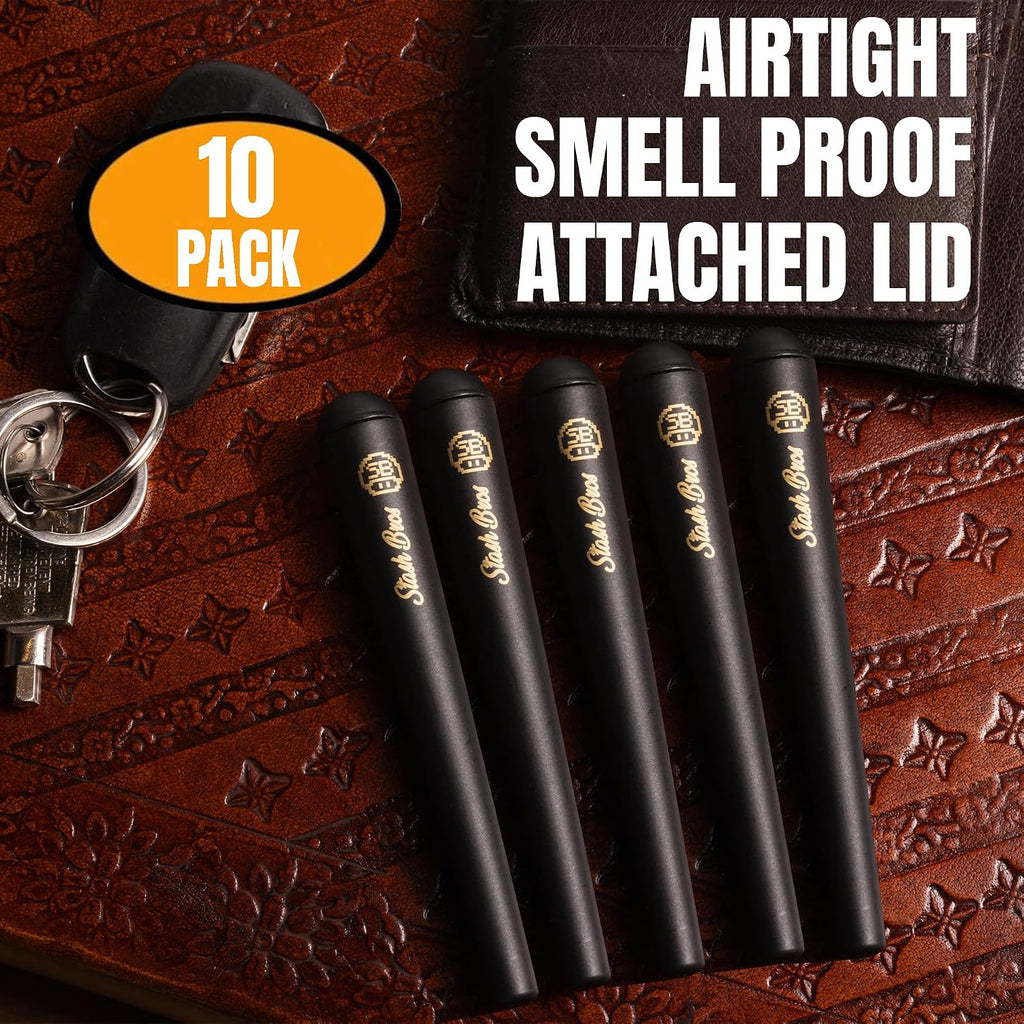 Stash Bros Airtight Storage Tubes (10 Pack)