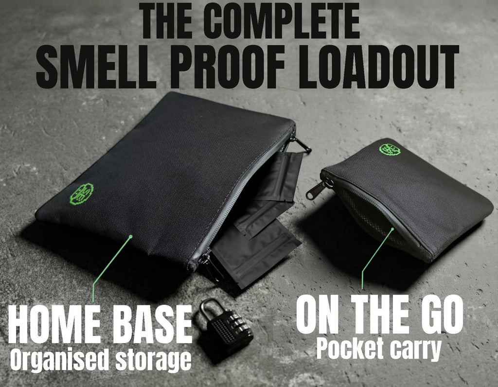 Stash Bros Smell Proof Bag Set – Mini & Large Smell Proof Bags with Lock