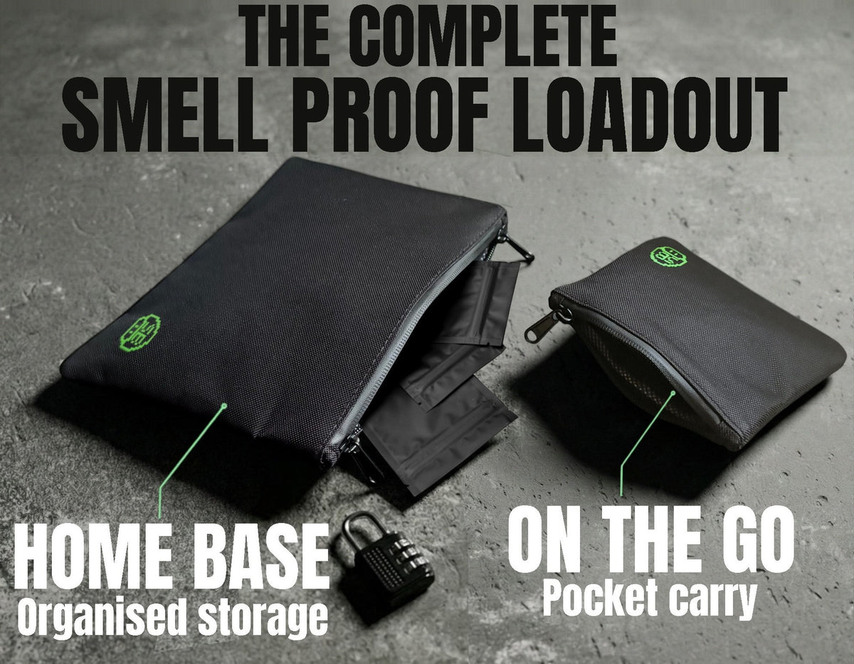 Stash Bros Smell Proof Bag Set – Mini & Large Smell Proof Bags with Lock