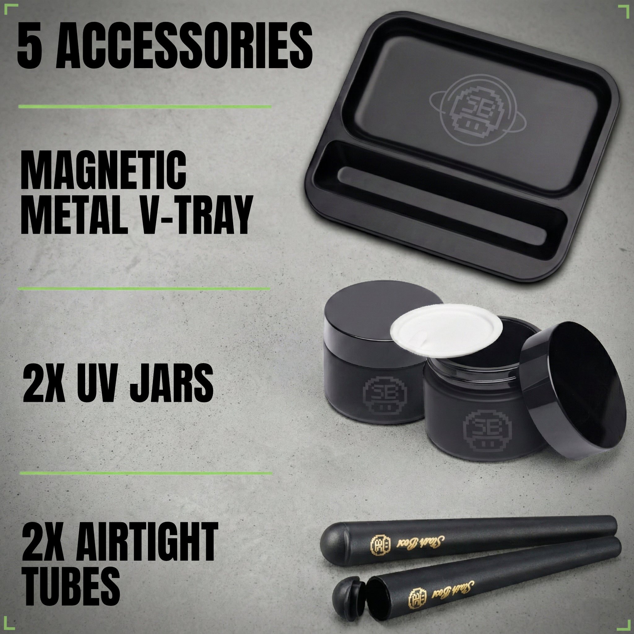 Stash Bros Magnetic Case Smell Proof Storage System.
