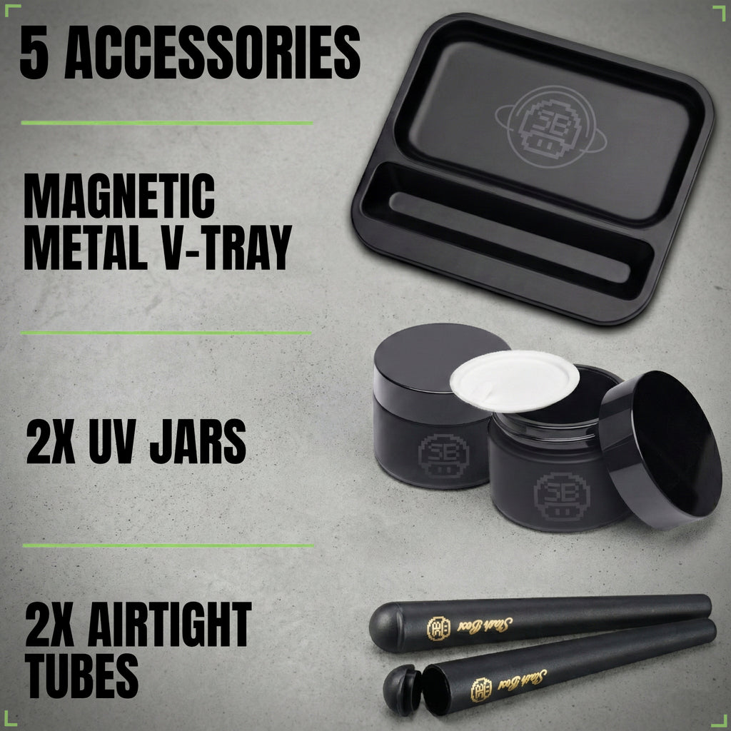 Stash Bros Magnetic Case Smell Proof Storage System.