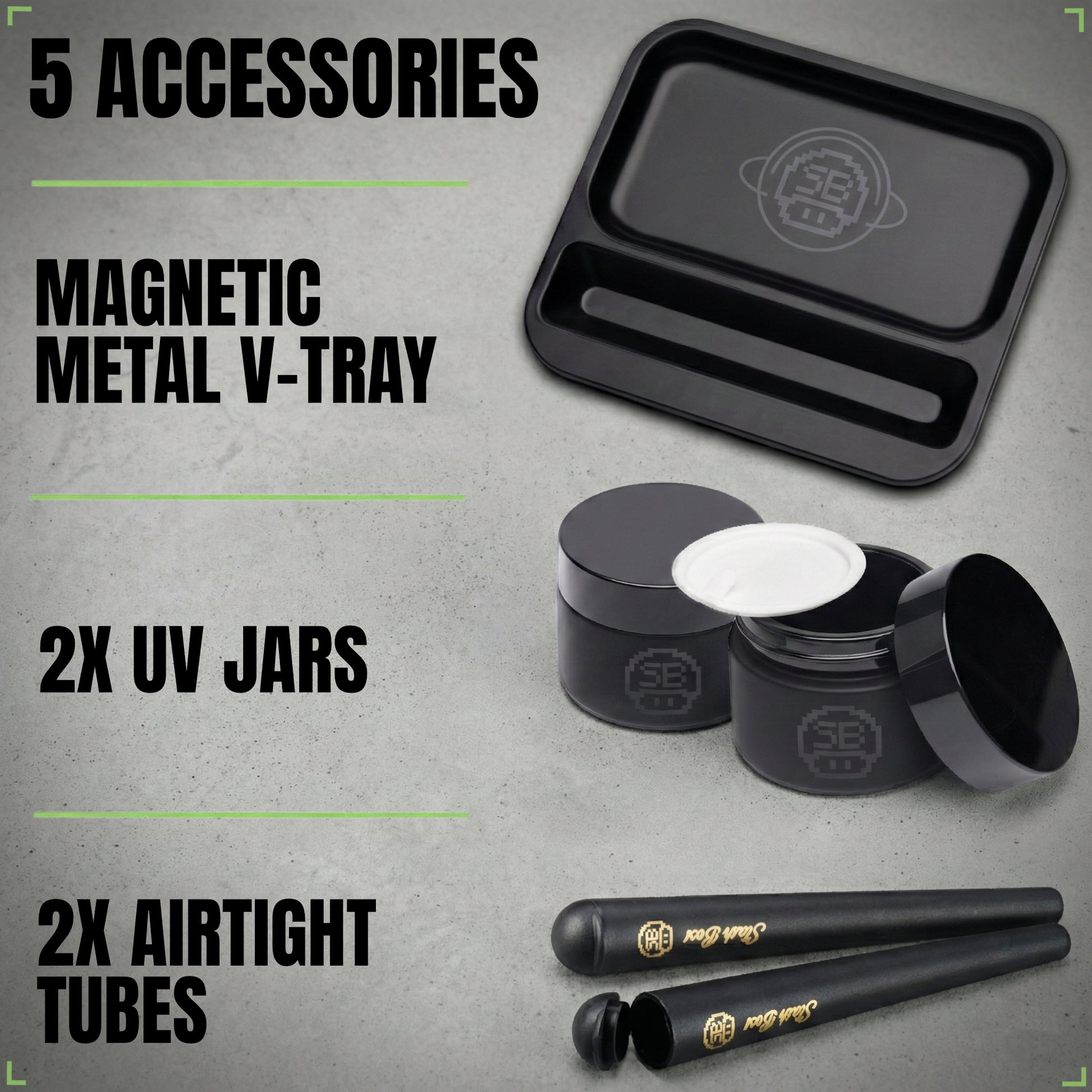 Stash Bros Magnetic Case Smell Proof Storage System.