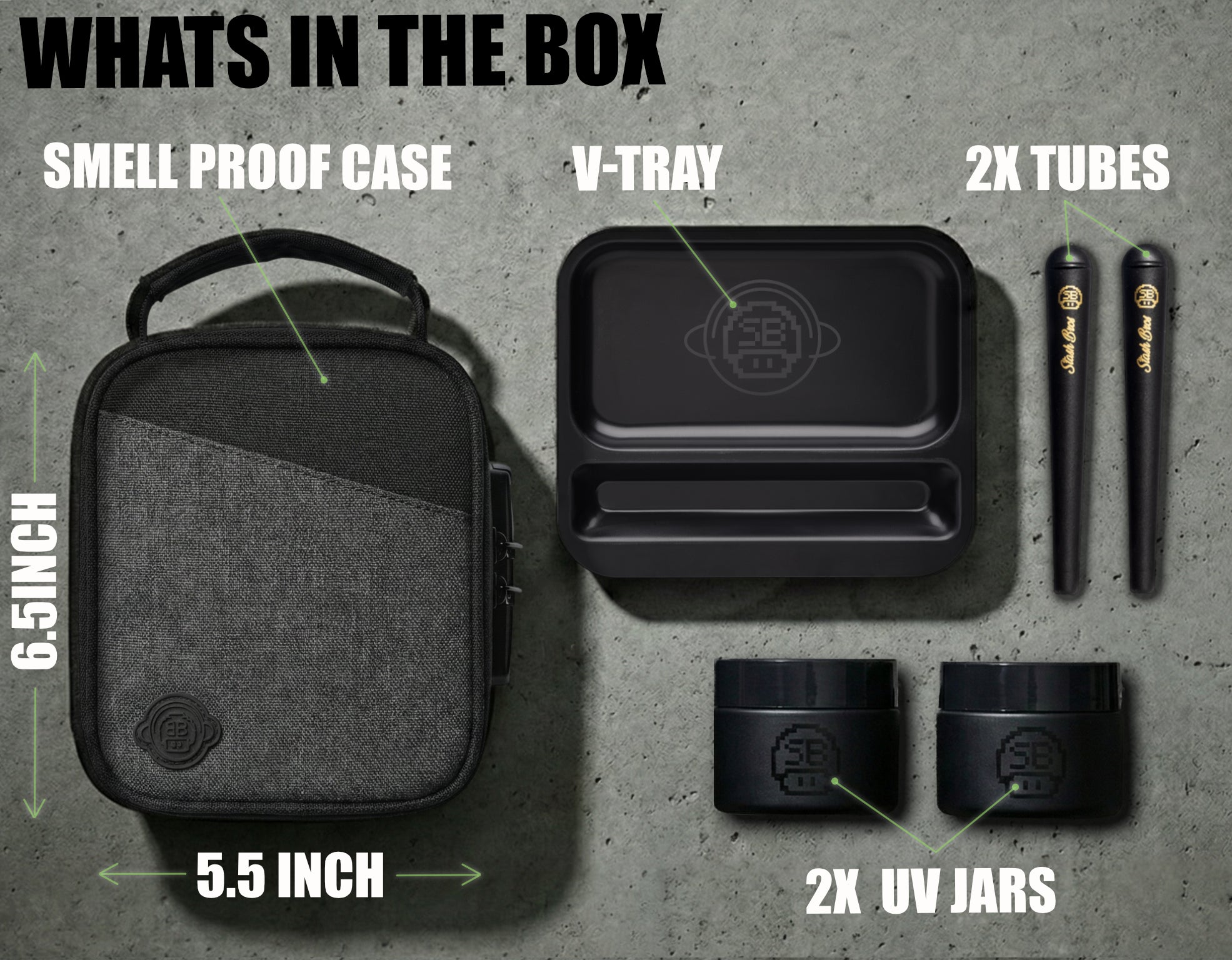 Stash Bros Magnetic Case Smell Proof Storage System.