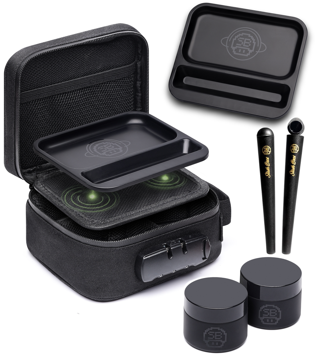 Stash Bros Magnetic Case Smell Proof Storage System.
