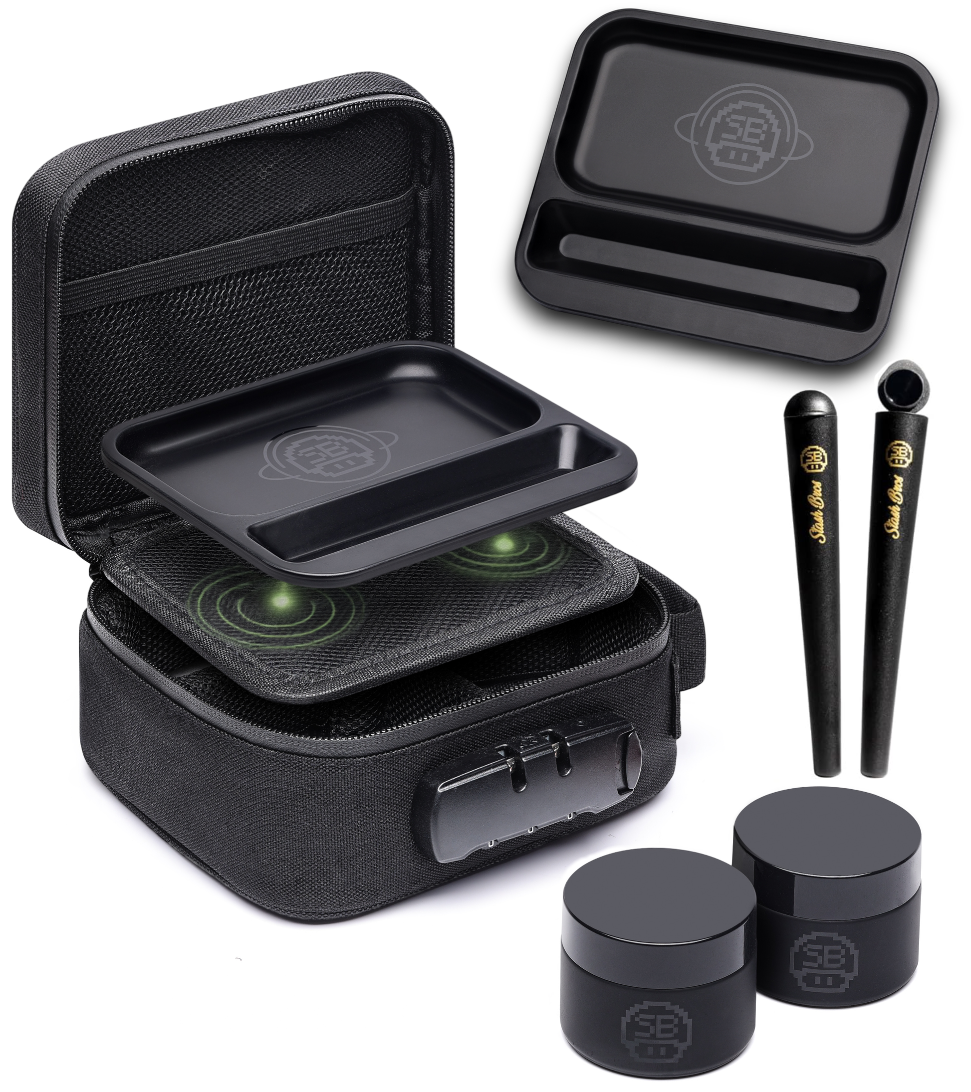 Stash Bros Magnetic Case Smell Proof Storage System.